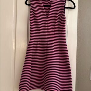 Lilly Pulitzer Pink and Black Striped Mini Dress